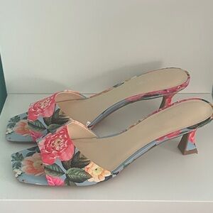 Nine West Floral Heels in Pink and Blue